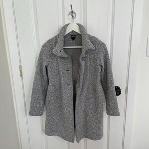 Girls Patagonia Mid Length Better Sweater Jacket Coat in Light Gray Size Large